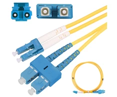 Extralink SC/UPC-LC/UPC | Vienmodis, dvipusis, 3mm, 0,5m