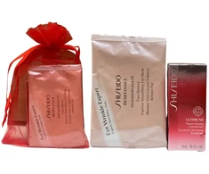 Eye2Eye Set Shiseido: Ultimune Power Infusing, Energising, Serum, For Face, 5 ml + Benefiance WrinkleResist24, Retinol, Smoothing, Under-Eye Mask Patch, 2 x 12 pcs
