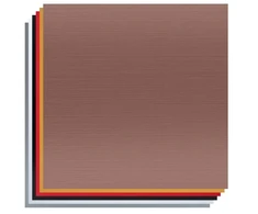 Metalizuoto ABS plastiko lapų (300x300x1.3mm) rinkinys lazeriniam graviravimui 20vnt CREALITY