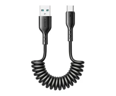 Joyroom greito įkrovimo kabelis automobiliui USB C - USB Easy-Travel Series 3A 1.5m – juodas
