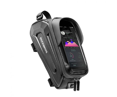 Dviračio rankinė Rockbros Hardpouch M juoda, su telefono laikikliu