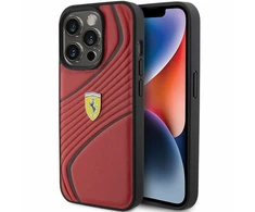 Apple iPhone 15 Pro Ferrari dėklas Twist Metal Logo (FEHCP15LPTWR) raudonos spalvos