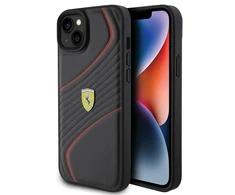 Apple iPhone 15 Plus Ferrari dėklas Twist Metal Logo (FEHCP15MPTWK) juodos spalvos