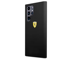 Ferrari FESSIHCS22LBK S22 Ultra S908 dėklas telefonui juodos spalvos On Track silikoninis