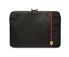 Dėklas kompiuteriui 14" Ferrari įmautė kompiuteriui Carbon&amp;Smooth (FECS14AXBK) juodos spalvos