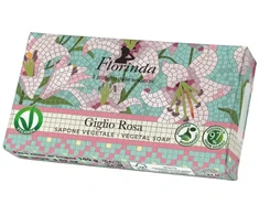 La Dispensa Florinda Mosaico muilas augalinis, rankų darbo, parfumuotas, Rožinės Lelijos aromato, 100 g