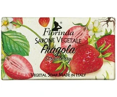 Florinda Braškė veganiškas drėkinamasis kvapusis tualetinis muilas, 100 g