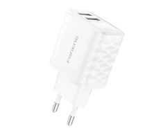 Foneng EU53 2xUSB-A, 2.4A maitinimo įkroviklis (baltas)