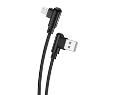 Foneng X70 kampinis USB į mikro USB laidas, 3A, 1m (juodas)