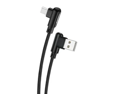 Foneng X70 kampinis USB į mikro USB laidas, 3A, 1m (juodas)