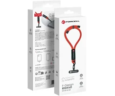 FORCELL F-DESIGN R10X40 riešo telefono virvelė su reguliuojamu ilgiu (maks. 20 cm kilpoje) raudona