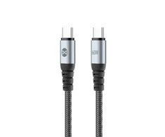 Telforceone Forever Braix cable USB-C - USB-C 1,0 m 60W juodas