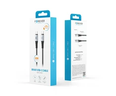 Telforceone Forever Braix cable USB-C - USB-C 1,0 m 60W juodas