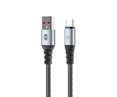 Telforceone Forever Braix cable USB - USB-C 1,0 m 3A juodas