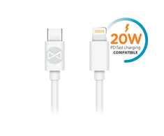 Forever kabelis USB-C - Lightning 1,0 m 20W baltos spalvos