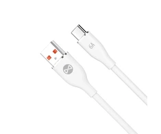 Forever kabelis USB - USB-C 1,0 m 6A baltos spalvos