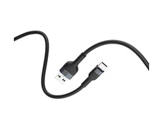 Forever Flexible kabelis USB - USB-C 1,0 m 3A juodos spalvos