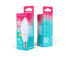 Telforceone Forever Light LED Bulb E14 C37 8.5W 1000lm 4000K class E