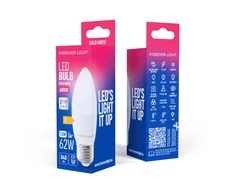 Telforceone Forever Light LED Bulb E27 C37 7.2W 840lm 6000K class E