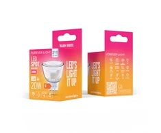 Telforceone Forever Light LED Bulb G4 MR11 38° 2.2W 195lm 3000K 12V glass class F
