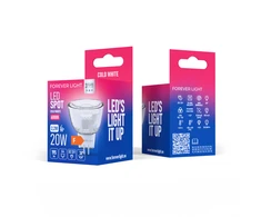 Telforceone Forever Light LED Bulb G4 MR11 38° 2.2W 195lm 6000K 12V glass class F
