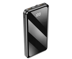 Forever power bank TB-411 ALLin1 10000 mAh su kabeliss USB-C + Lightning + microUSB juodos spalvos