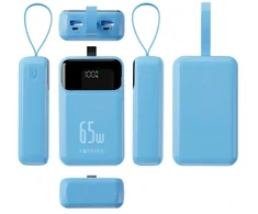 Forever išorinė baterija Vibe-TB65 PD QC 65W 20000 mAh žydra