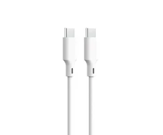 Telforceone Amžinai perdirbamas kabelis USB-C - USB-C 1,5m 3A KR15-CC-00 baltos spalvos