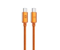 Telforceone Forever Saffron cable USB-C - USB-C 1,0 m 60W oranžinis