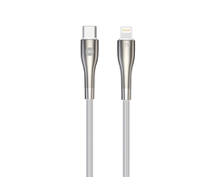 Forever Sleek kabelis USB-C - Lightning 1,0 m 27W baltos spalvos