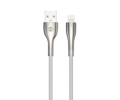 Forever Sleek kabelis USB - Lightning 1,0 m 2.4A baltos spalvos