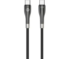 Forever Sleek kabelis USB-C - USB-C 1,0 m 60W juodos spalvos