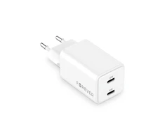 Telforceone Forever TC-08-45CC GaN PD charger 2x USB-C 45W baltas