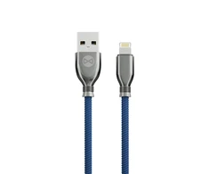 Forever Tornado kabelis USB - Lightning 1,0 m 3A navy mėlynos spalvos