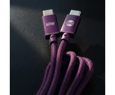 Forever Vibe laidas USB-C – USB-C 1,0 m 60W tamsios vyšnios spalvos