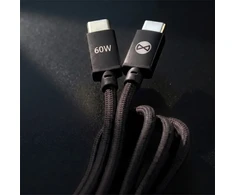 Forever Vibe laidas USB-C – USB-C 1,0 m 60W tamsiai pilkas