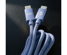 Forever Vibe laidas USB-C – USB-C 1,0 m 60W dangaus žydra