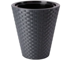 FORM PLASTIC Gėlių vazonas Rattana 40 cm, pilkas