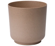 FORM PLASTIC Dekoratyvinis gėlių vazonas Satina Eco Ø13cm H12.5cm plastikinis/rudas