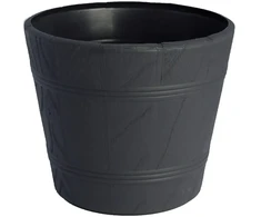FORM PLASTIC Gėlių vazonas Medžio imitacija 2 pilkas