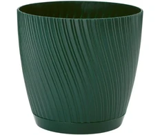 FORM PLASTIC Gėlių vazonas Mika su padėklu 19cm, žalias