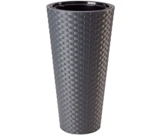 FORM PLASTIC Gėlių vazonas Rattana Slim 30cm, pilkas