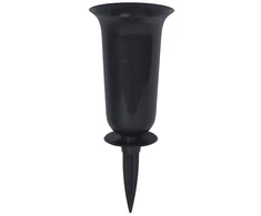 FORM PLASTIC Vaza Dama įsmeigiama į žemę D13cm/H32.7cm grafito spalvos