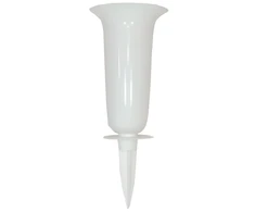 FORM PLASTIC Vaza Dama įsmeigiama į žemę D13cm/H32.7cm balta