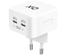 Store24 FREENET BASICS 35W GaN Baltas CUBE 2X USB-C laidinis įkroviklis