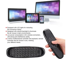 Fusion Accessories "Fusion C120" universalus nuotolinio valdymo pultas su giroskopu ir klaviatūra, skirtas "Smart TV" | "Android" | kompiuteriui