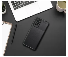 Dėklas Fusion Accessories Fusion Carbon Premium back case silicone for Xiaomi Redmi 12C juodas