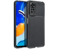 Dėklas Fusion Accessories Fusion Carbon Premium back case silicone for Xiaomi Redmi 12C juodas