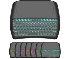 Fusion Accessories Fusion D8 wireless mini klaviatūra For PC | PS4 | XBOX | Smart TV | Android + touchpad juodas (with RGB backlight)