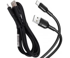 Fusion Accessories Fusion data transfer and charging cable | USB-A to USB-C | 10.5W | 1.4m | juodas